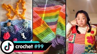 TIKTOK CROCHET COLORFUL FASHION COMPILATION #99 - Peachtok