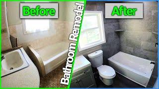 Bathroom Remodel Time Lapse (DIY Renovation) - Start to Finish