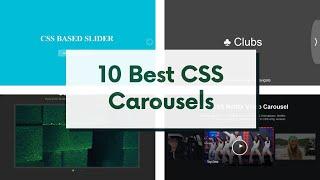 Top10 Free CSS Carousel Slider Examples | Pure CSS Carousel Designs | Pure CSS Slider Examples