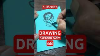 Drawing Cartoon Faces 68 #shorts #trending #funny #india #drawing #viral #youtubeshorts #america