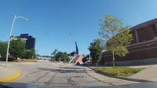 Driving around Campus of Purdue University and West Lafayette, Indiana