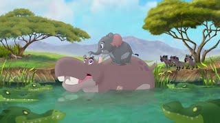 The Lion Guard: Hyenas AND Crocodiles Vs Beshte & Mtoto! | Follow That Hippo HD Clip