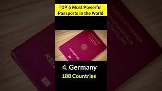 TOP 5 Most Powerful Passports in the World | #shorts #youtubeshorts