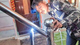 stainless steel design for railing || How to install stainless steel railing