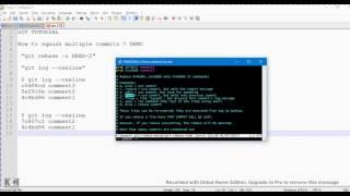HOW TO SQUASH MULTIPLE COMMITS   GIT  DEMO