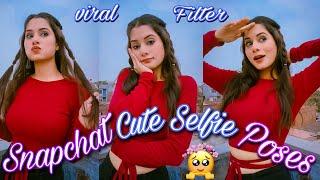 Snapchat Filters Cute Selfie Poses  Self Click Cute Standing Pose For Girls|| #youtube #photography