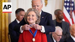 Hillary Clinton, George Soros, Denzel Washington receive the highest US civilian honor