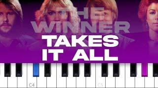 ABBA - The Winner Takes It All (piano tutorial)