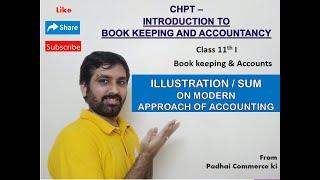 Modern Approach Illustration - Accounting Procedures Rules of Debit and Credit | Class 11 Accounts