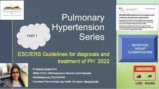 Pulmonary Hypertension Latest Guidelines ERS/ESC 2022-Read aloud Part 1 classification