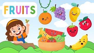 Fruits Names - Learn Fruit Names with Flashcards - English Vocabulary for Kids