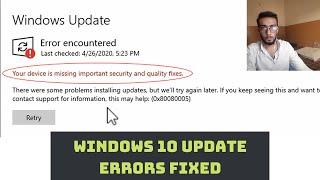 Fix, 'your device is missing important security and quality fixes' | you're not up to date | error