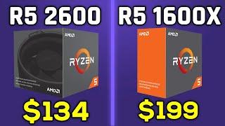 AMD Ryzen 5 2600 vs 1600X - COMPARISON