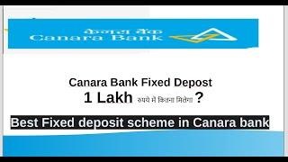 Canara Bank Fixed Deposit scheme | Canara bank FD scheme | Latest FD rates Canara bank