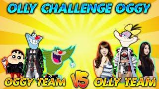 Olly Challenge Oggy For Boys VS Girls || With Shinchan Jack || Minecraft | Triple Slot