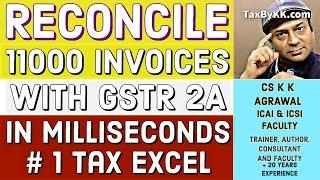 Reconcile GSTR 2A & purchase invoices in milliseconds by simply copying & pasting in our tax excel.