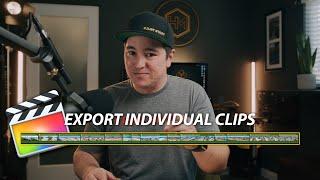 How To Batch Export Individual Clips From Project Timeline | FINAL CUT PRO