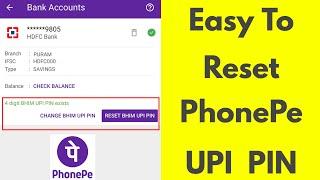 How To Reset/Change UPI PIN in PhonePe App