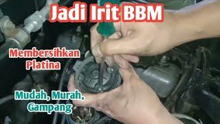 Membersihkan platina kijang. Jadi irit BBM, pembakaran sempurna!!!