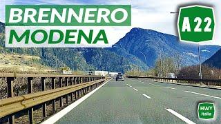 A22 | Autostrada del Brennero | BRENNERO - MODENA | Percorso completo