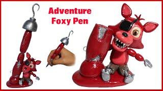 FNAF WORLD | Adventure Foxy Pen Polymer Clay Tutorial | Collaboration with ArtzieRush