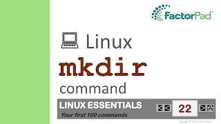 Linux mkdir command summary with examples