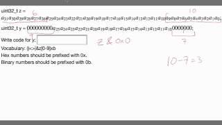 Writing expressions to shift and extract subsets of bits