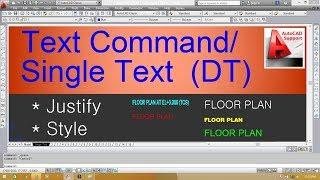 Text Command in Autocad // Single Text // Hindi/Urdu Tutorial