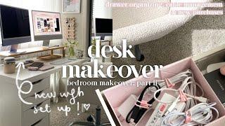 desk makeover ️️ part ii — drawer organizing, cable management & new purchases!