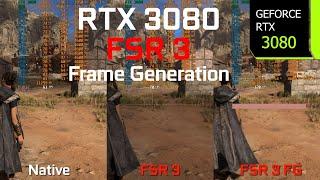 RTX 3080 FSR 3 Frame Generation On vs Off in Forspoken - Graphics/Performance Comparison