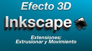 Efecto 3D con Extensiones de EXTRUSIONAR y MOVIMIENTO en Inkscape Tutorial para Principiantes