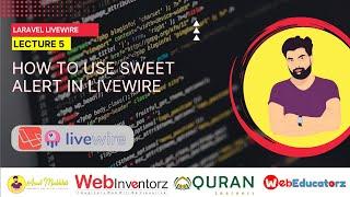 How to use Sweet Alert in Laravel Livewire - Hindi/Urdu - Lecture # 5 - Asad Mukhtar