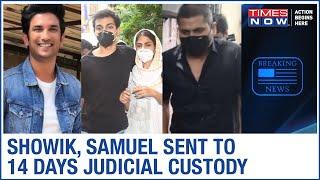 Showik, Samuel, Zaid & Basit sent to 14-day judicial custody; Rhea's bail plea hearing underway