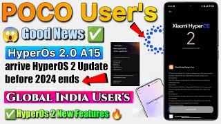 POCO User's Good News arrive HyperOS 2 update before 2024 ends | HyperOs 2 Android 15 Update 