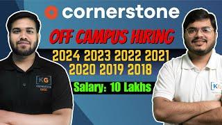 CORNERSTONE Off Campus Hiring for 2024 2023 2022 2021 2020 2019 2018 Batch | CORNERSTONE Off Campus