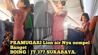 Nice and beautiful flight attendant Lion Air JT377| Surabaya Juanda International