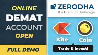 Demat Account Open Online - Zerodha Kite! - Full Tutorial Demo for 2020!