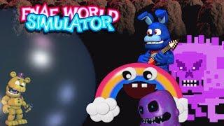 DEFEATING PURPLE GEIST + CHICA'S MAGIC RAINBOW + BONNIE!! | FNAF World Simulator