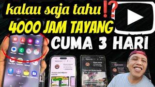 4000 JAM TAYANG CUMA 3 HARI,KALAU SAJA TAU DARI DULU