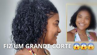 CORTEI O MEU CABELO EM TRANSIÇÃO CAPILAR SOZINHA | FICOOU CURTOO 