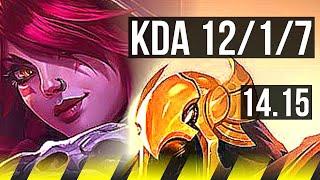 XAYAH & Sona vs AZIR & Rakan (ADC) | 12/1/7, Legendary | NA Grandmaster | 14.15