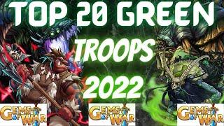 TOP 20 Green TROOPS in Gems of War 2022 | Green Guild Wars, Green Tower of Doom, Green Factions etc