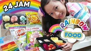 24 Jam Makan Warna Rainbow ﻿ Asyik Aqilla Makan Warna Warni | Aqilla's Diary