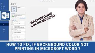 How to fix, If background color not printing in Microsoft word ?