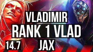 VLADIMIR vs JAX (TOP) | Rank 1 Vlad, Rank 7, 7 solo kills | TR Challenger | 14.7