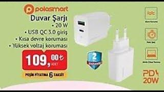 POLOSMART MARKA  PSM75 MODEL 20W HIZLI ŞARJ ADAPTÖRÜ NASIL BİR HIZLI ŞARJ ADAPTÖRÜ ALMALIYIM BİM