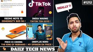 POCO C3 India,Redmi Note 10 Dimensity 820 Confirmed,Realme New Phone Coming,India Warns Tiktok