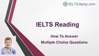 IELTS Reading – Multiple Choice Questions