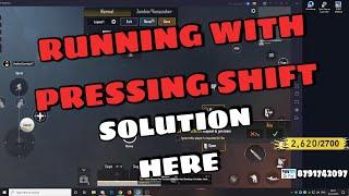 Issue Fix Running without pressing SHIFT || PUBG MOBILE || Tencent Gaming Buddy