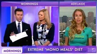 Freelee live on another TV Morning show Australia Wide! Mono meal diet